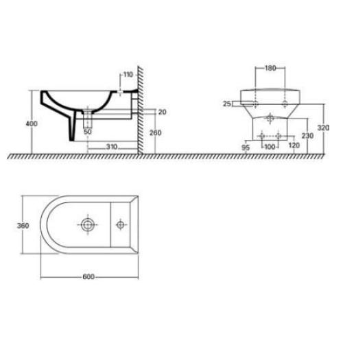 Kolo Qvattro Біде навісне K65110