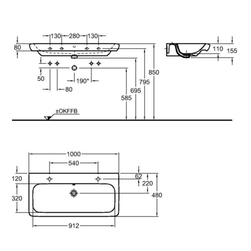 Раковина Keramag It!-100 121905-600 Раковина Keramag It!-100 121905-600