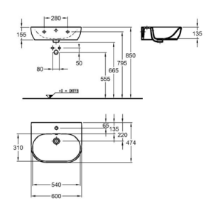Раковина Keramag 4U-60 223460
