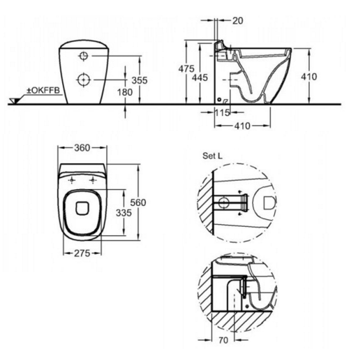 Напольный унитаз Keramag Citterio 213520 Напольный унитаз Keramag Citterio 213520