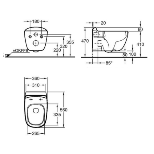 Унитаз подвесной Keramag Citterio 203550 Унитаз подвесной Keramag Citterio 203550
