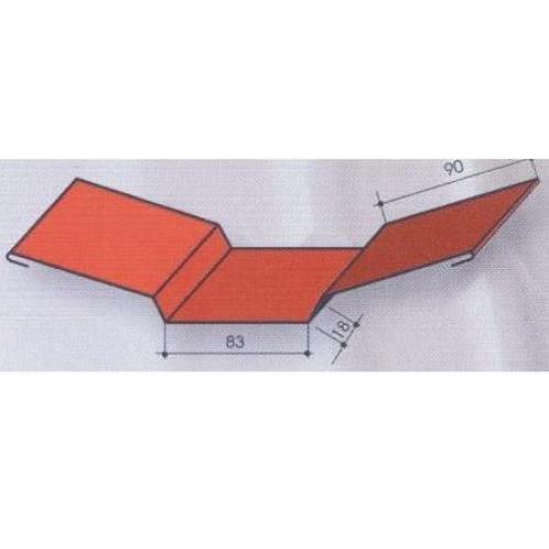 Планка внутреннего стыка для металлочерепицы ПВС Полиэстер матовый