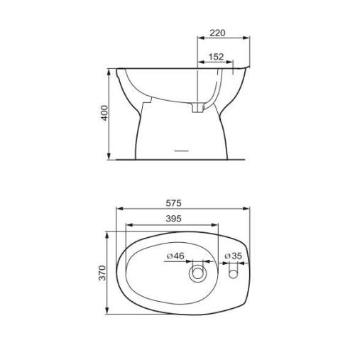 Cersanit Eko Биде напольное