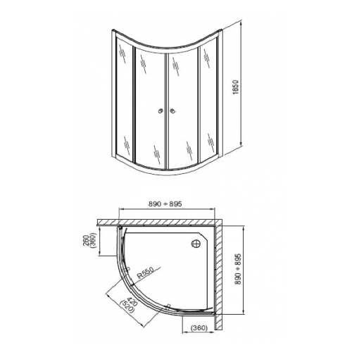 Душевая кабина Aquaform AFA 90 100-06319 Душевая кабина Aquaform AFA 90 100-06319
