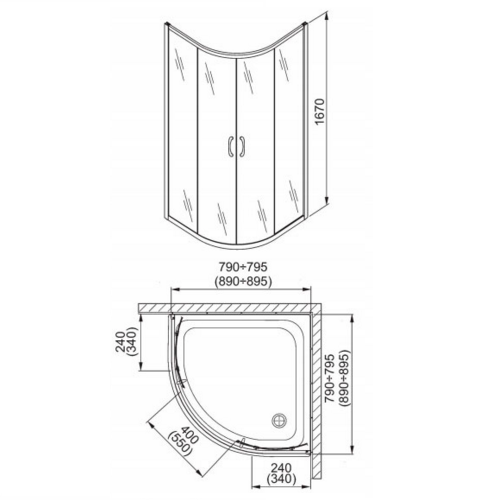 Душевая кабина Aquaform Nigra 90 100-092122