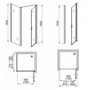 Душові двері Aquaform Glass 5 103-06367