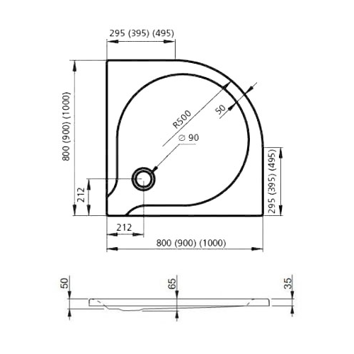 Поддон акриловый Aquaform Delta 200-06903