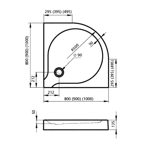 Поддон акриловый Aquaform Delta 200-06904