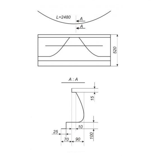 Ванна акрилова Bisante Каталіна