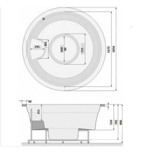 Спа-ванна акриловая Bisante Soleil