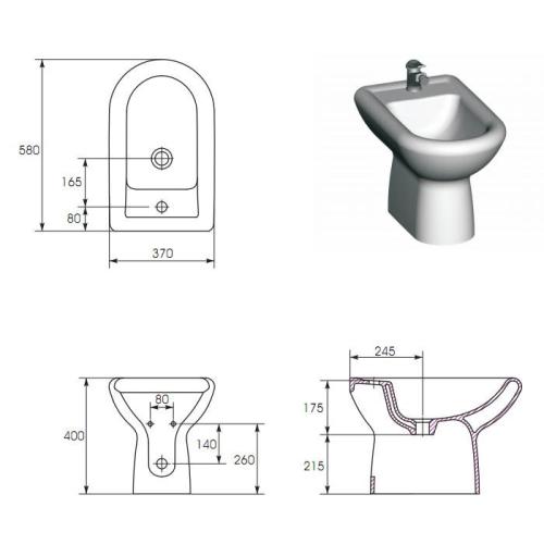 Cersanit Iryda Биде напольное