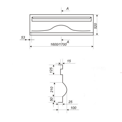 Ванна акриловая Bisante Милано 170 Ванна акриловая Bisante Милано 170
