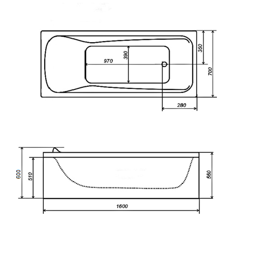 Акриловая ванна Тритон Стандарт 160х70 (сифон в подарок) Акриловая ванна Тритон Стандарт 160х70 (сифон в подарок)