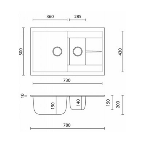 Гранітне миття Granitika Double Mini Гранітне миття Granitika Double Mini