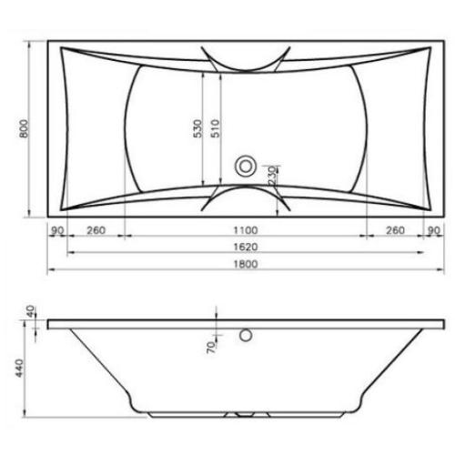 Koller Pool Ванна акриловая Milenium 180x80 Koller Pool Ванна акриловая Milenium 180x80