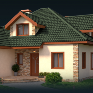 Композитная металлочерепица Queentile Standart (2087-13164)