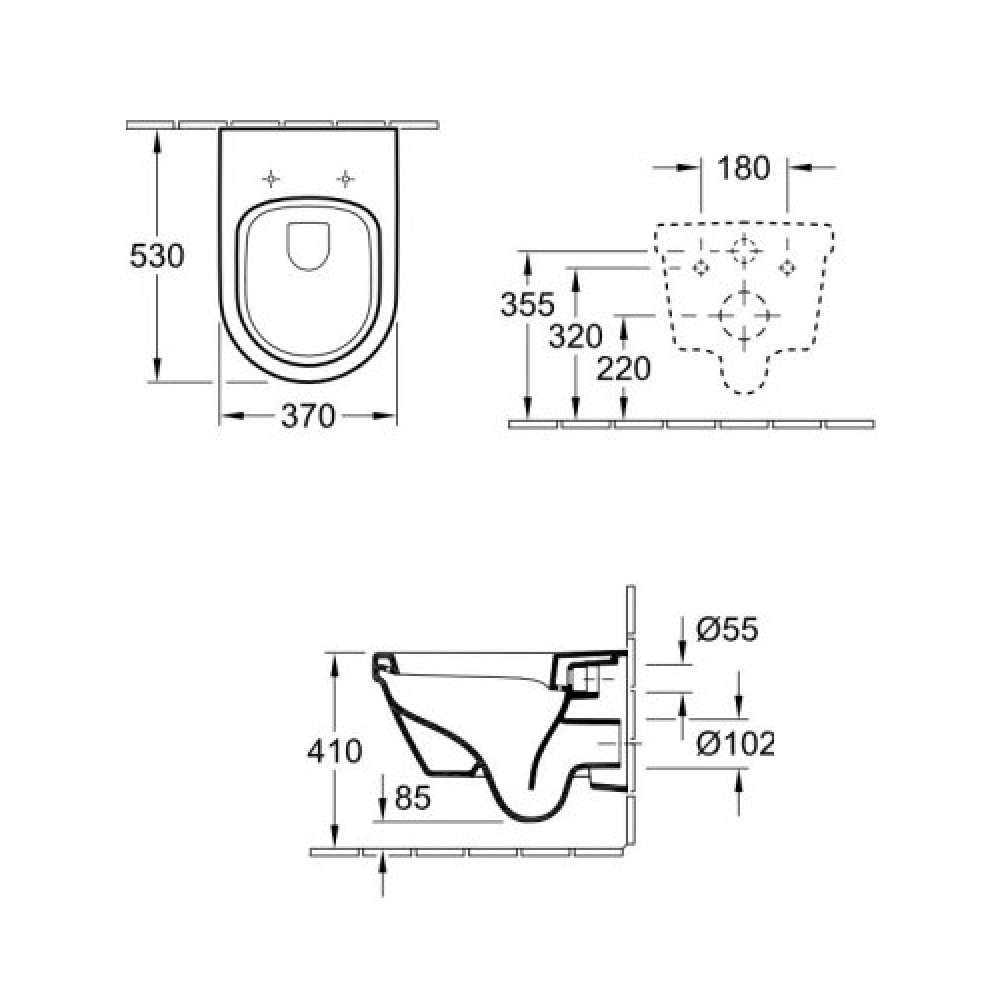 Унитаз подвесной Villeroy & Boch Architectura 5684HR01 WWC