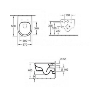 Унитаз подвесной Villeroy & Boch Avento 5656RS01 Slim Seat