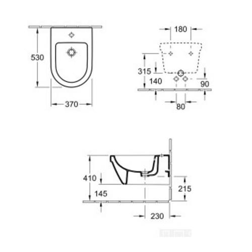 Биде подвесное Villeroy & Boch Architectura 54840001