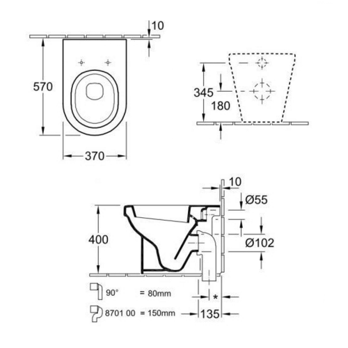 Унитаз напольный Villeroy & Boch Architectura Унитаз напольный Villeroy & Boch Architectura