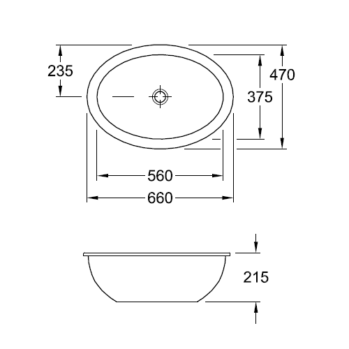 Раковина Villeroy & Boch Loop&Friends, 560х375 мм