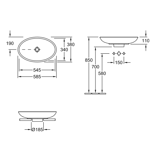 Раковина Villeroy & Boch Loop&Friends, 515100 Раковина Villeroy & Boch Loop&Friends, 515100