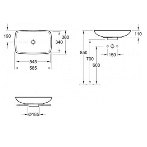 Раковина Villeroy & Boch Loop&Friends, 515400 Раковина Villeroy & Boch Loop&Friends, 515400