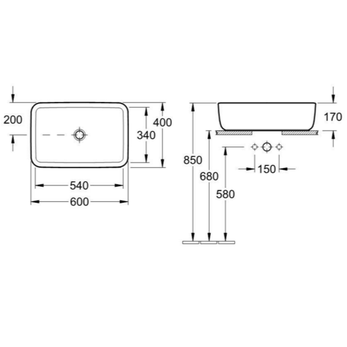 Раковина Villeroy & Boch Architectura 412760
