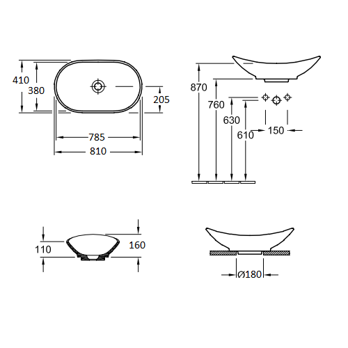 Раковина Villeroy & Boch My Nature 411080