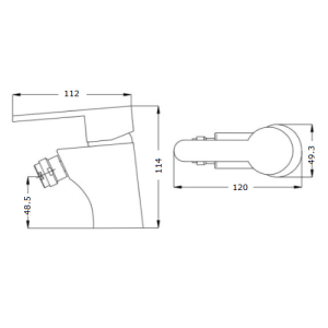Змішувач для біде Invena Natea BB-76-001