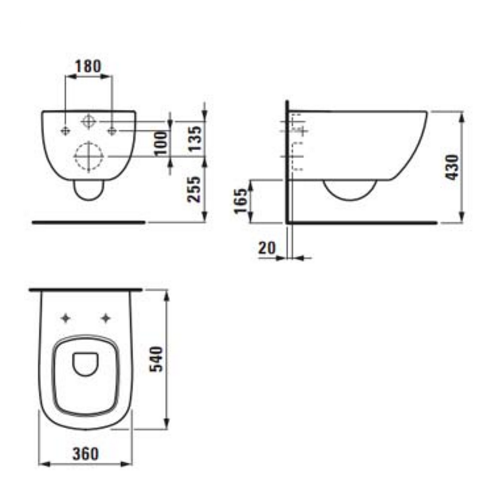 Унитаз подвесной Laufen Palomba 20801