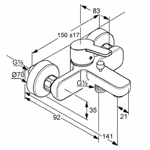 Набір змішувачів KLUDI Logo Neo 372820575 + 376810575 + 681600500 (3 в 1)