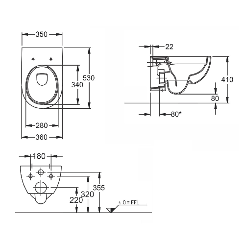 Комплект инсталяции Viega-606688 + унитаз Keramag + кнопка 654504 Комплект инсталяции Viega-606688 + унитаз Keramag + кнопка 654504