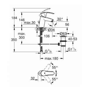 Набір змішувачів Grohe EuroSmart 123244 (3 до 1)