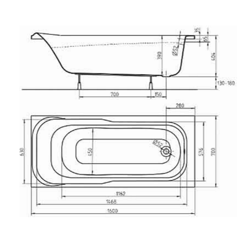 Акриловая ванна KOLO Sensa 160х70 (сифон в подарок) Акриловая ванна KOLO Sensa 160х70 (сифон в подарок)