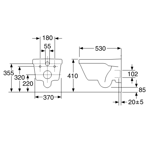 Комплект инсталяции Viega 606688 + унитаз Gustavberg 5G84HR01+ кнопка 654504