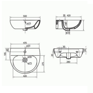 Умывальник KOLO Runa 50