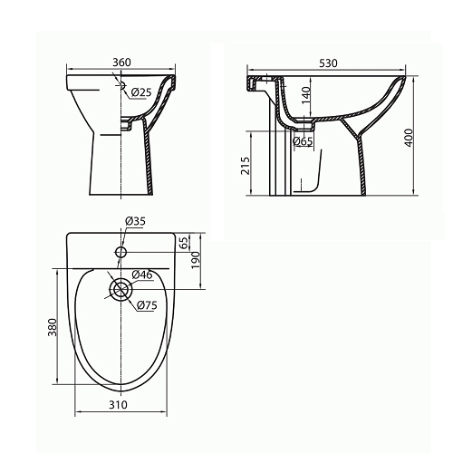 KOLO Runa Біде підлогове KOLO Runa Біде підлогове