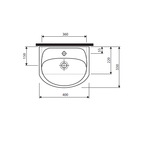 Умывальник мебельный KOLO Solo 40