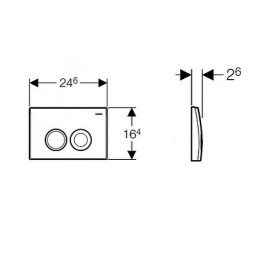 Кнопка змиву Geberit Delta 21 115.125.21.1 (хром глянсовий)