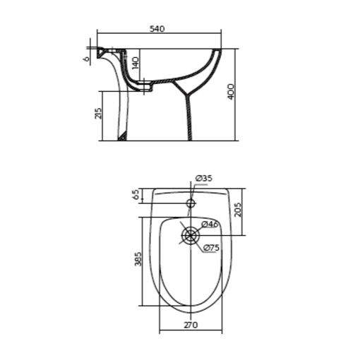 KOLO Modo Биде напольное