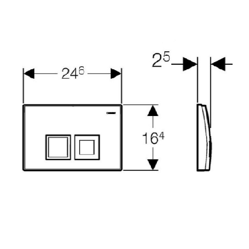 Кнопка смыва Geberit Delta 50 115.135.46.1 (хром матовый)