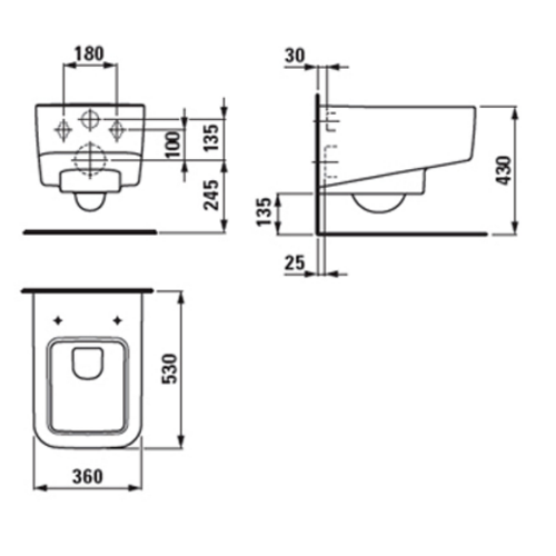 Унитаз подвесной Laufen PRO S 2096.1
