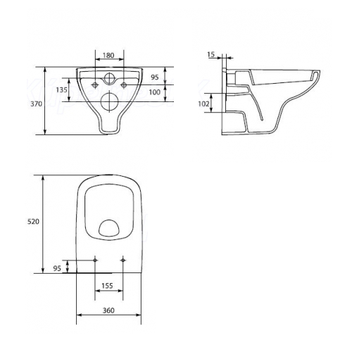 Cersanit COLOUR Унітаз підвісний