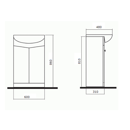KOLO Nova Шкафчик под умывальник 65 см KOLO Nova Шкафчик под умывальник 65 см