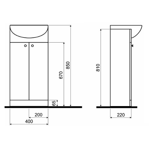 KOLO Nova Шкафчик под умывальник 65 см KOLO Nova Шкафчик под умывальник 65 см