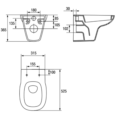 Cersanit FACILE Унітаз підвісний