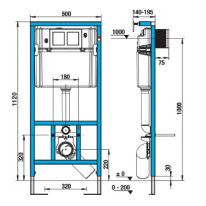 Комплект инсталляции Jika 39565 + унитаз Villeroy&Boch O. Novo 5660H101