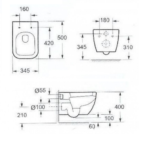 Комплект инсталляции Roca Pro + унитаз Volle Orlando+ крышка + кнопка