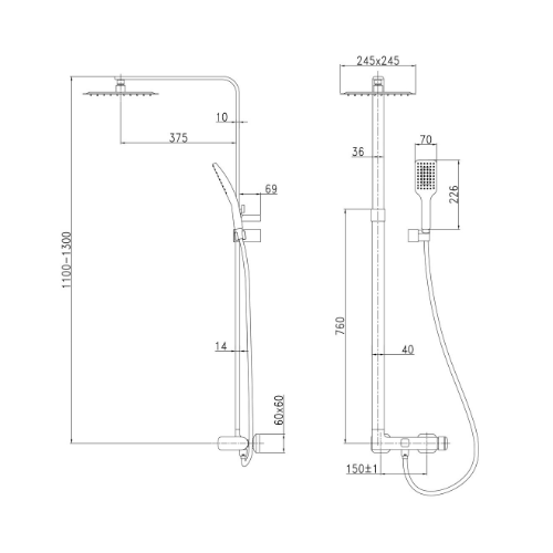 Душова система Imprese ODLOVE T-15300